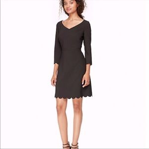 Kate Spade Scallop Hem Crepe Dress